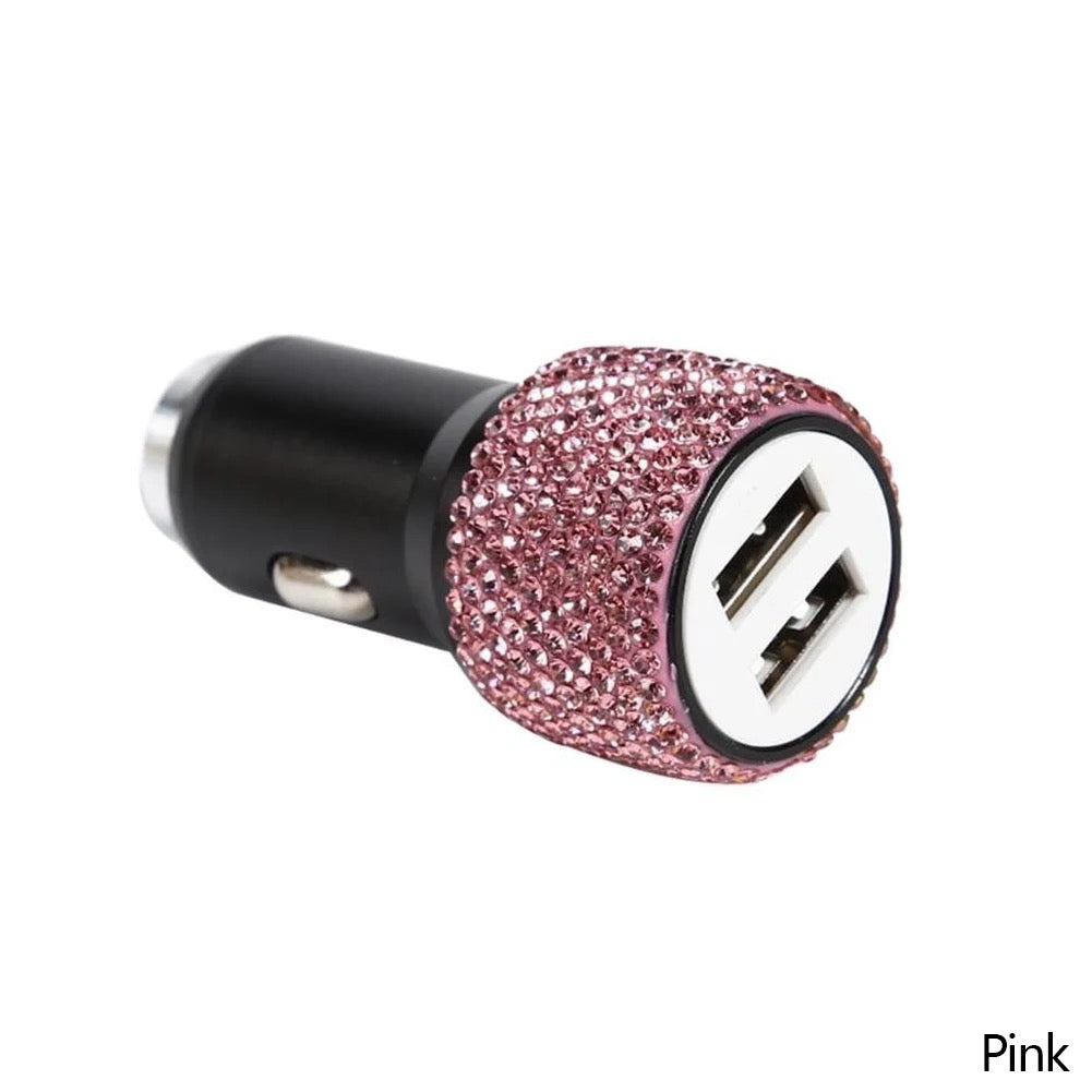 Car USB Bling Charger 5V 2.1A With Dual Port
